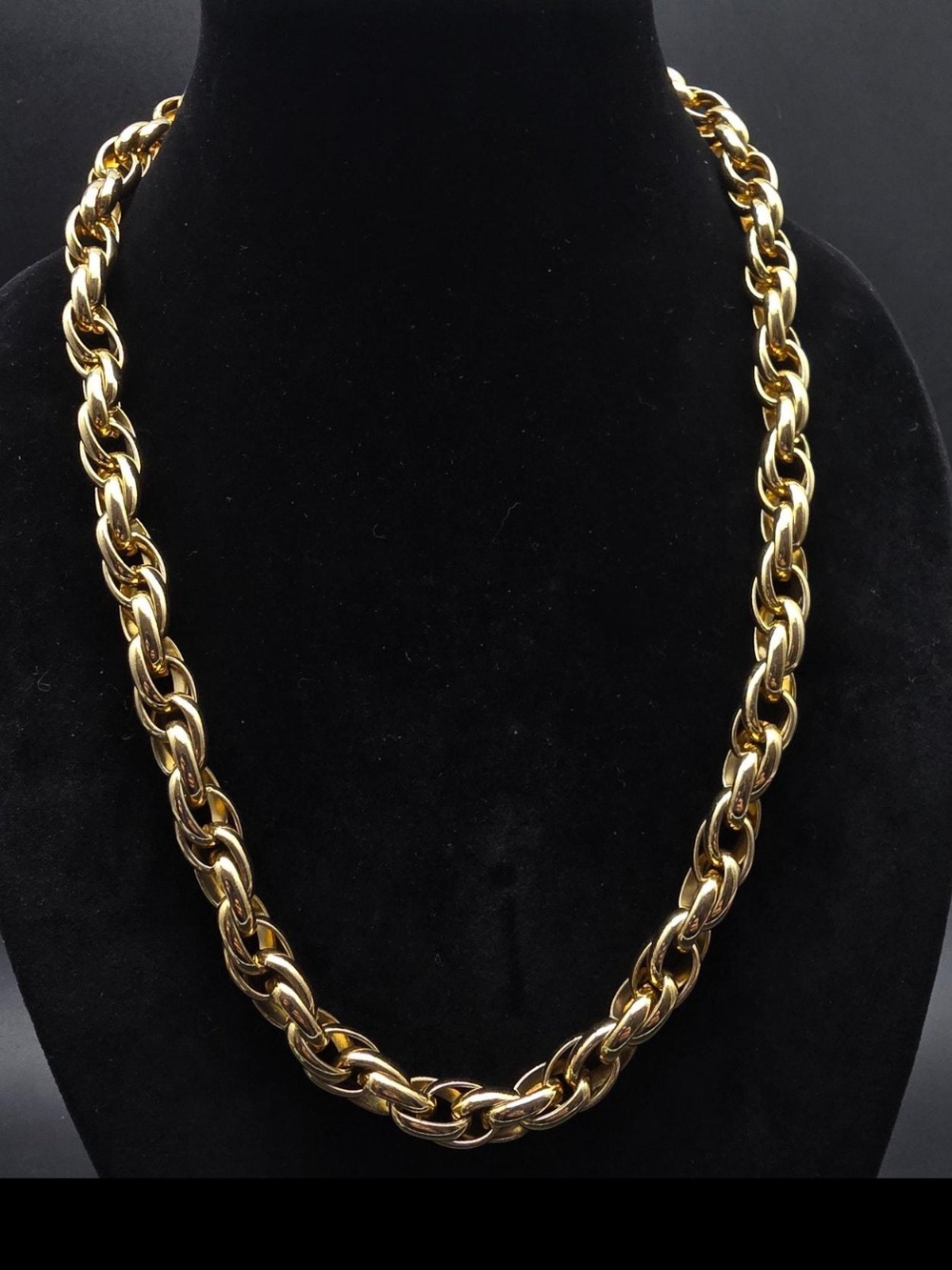Vintage unisex Heavy Chunky Gold Tone Chain Necklace